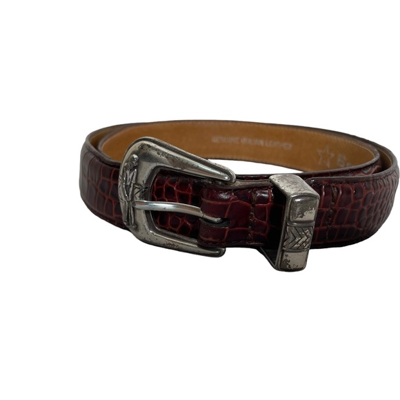 Vintage 1999 Men’s Belt Master Genuine Italian Leather Belt Golfer Buckle SZ 38 - Picture 2 of 10